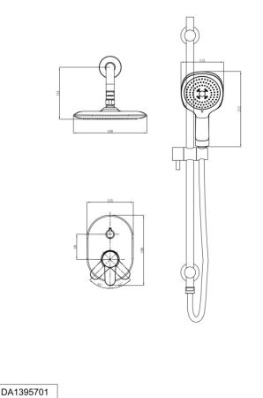 Душевой комплект встраиваемый DK Rhein Marx (DA1395701), артикул DA1395701