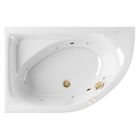 Ванна EXCELLENT Aquarella 150x100 (левая) "SOFT" (золото), артикул WAEX.ARL15.SOFT.GL