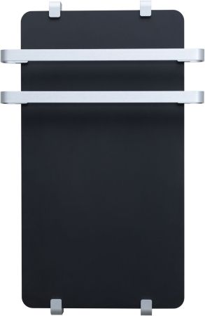 Полотенцесушитель электрический Allen Brau Infinity 80x44 с рейлингом 2.0 и креплением, серебро браш, артикул 00325622