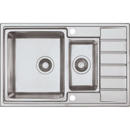 Мойка Seaman Eco Roma SMR-7850B, два отверстия (Ø35мм), комплектация с вентиль-автоматом