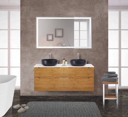 Мебель для ванной комнаты BELBAGNO ETNA-H60-1400 со столешницей, артикул EK-140-2-BL