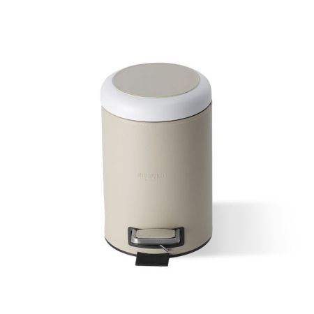 Ведро, Decor Walther, Brownie, с крышкой, с педалью, ширина, мм-170, глубина, мм-240, высота, мм-260, тип установки-напольный, цвет-имитация кожи песок, артикул 0939547