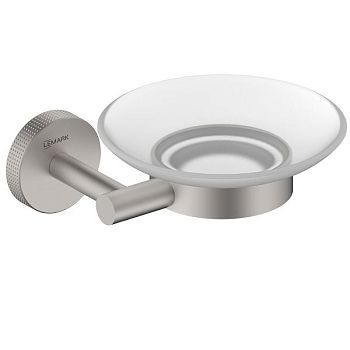 Мыльница Lemark BELUGA подвесная, сталь, стекло, брашированный никель (LMA-8031S-BN)