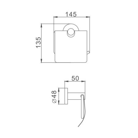Держатель для туалетной бумаги Haiba HB8703, черный