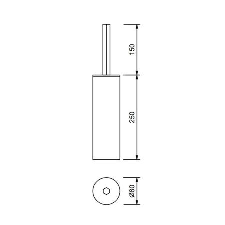 Fantini Venezia Ершик напольный, цвет: хром