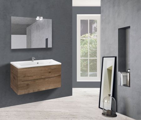 База под раковину Mia 900 подвесная, 2 выкатных ящика soft close, V.Oak, артикул VMC-2MA900VO