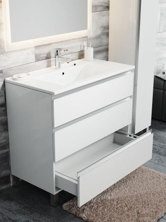 Тумба с раковиной SanVit Авеню-3 75 kavenu375 в цвете Ral Шоколад, артикул kavenu375