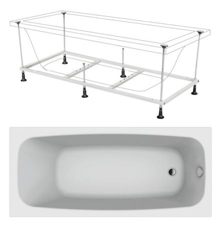 Ванна BERGES акриловая FEYA 150x70 c каркасом Ванна BERGES акриловая FEYA 150x70 c каркасом