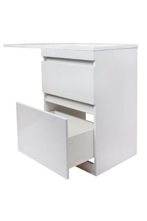 Тумба напольная "Даллас 120", Люкс белая, PLUS, ЭМАЛЬ, артикул СС-00002338