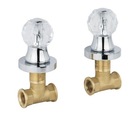 Вентиль Deco Cristall для внутристенного монтажа, цвет бронза, артикул 12009CRIBR