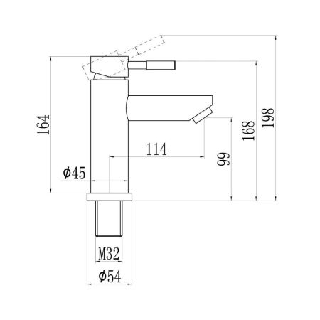 Смеситель для раковины Savol S-SUS1002, сатин