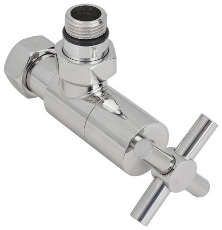 Вентиль, Сунержа, G 1/2" НР х G 3/4" НГ, угловой, крест, материал-нержавеющая сталь, цвет-белый Вентиль, Сунержа, G 1/2" НР х G 3/4" НГ, угловой, крест, материал-нержавеющая сталь, цвет-белый