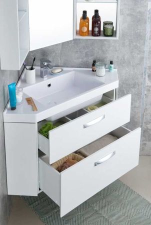 Тумба под раковину Акватон Кантара 110 подвесная 1A205601ANW70 Дуб полярный, артикул 1A205601ANW70