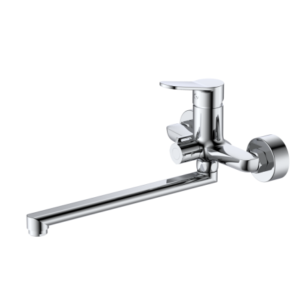 Смеситель для ванны с душем DQ Leipzig длинный излив хром (DA1763301), артикул DA1763301