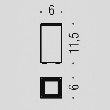 Colombo Look/MiniQ Настольный стакан, цвет: хром/стекло, артикул B1643.CR