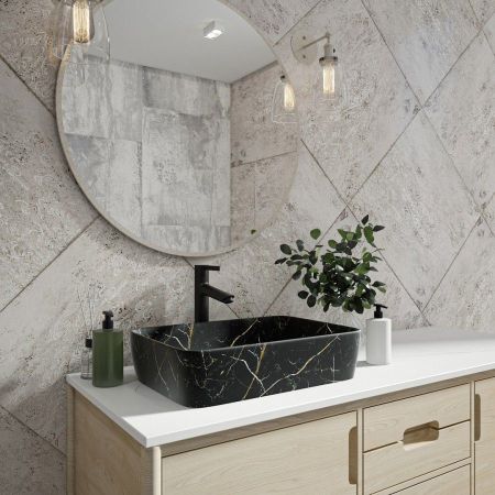 Раковина чаша Maretti UM13NS03-560MR, черный мрамор, артикул UM13NS03-560MR