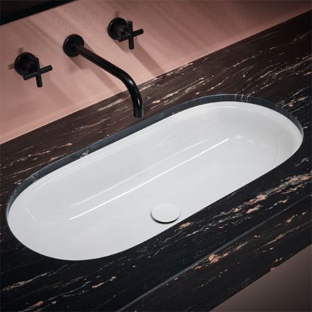 BETTE COMODO Раковина встраиваемая под столешницу  774х380х120 мм,  без отв под смес, BetteGlasur® Plus, цвет белый, артикул A218-000 PW