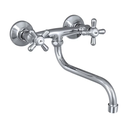 Смеситель для кухни настенный Славен СЛ-ДВ-О24, хром