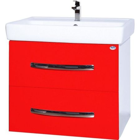 Тумба под раковину Bellezza Рокко 50 4633706000034 подвесная Красная Белая, артикул 4633706000034