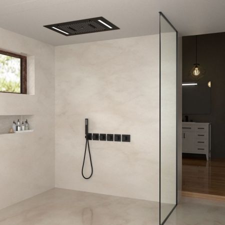 Душевая система встроенная с термостатом Timo Petruma SX-5229/03SM черный, артикул SX-5229/03SM