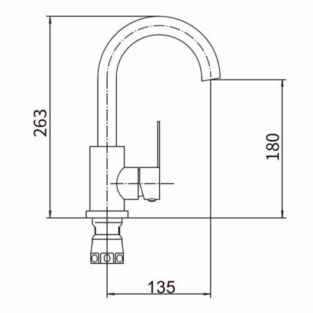 Смеситель для кухни FASHUN A54001-1, сатин, артикул A54001-1