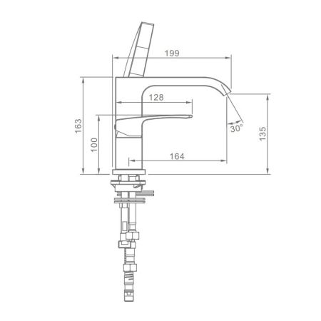Смеситель на борт ванны Raglo R02.31.09, графит