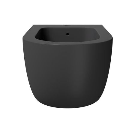 Биде, Alice, Unica, тип установки-подвесной, ширина, мм-350, глубина, мм-550, высота, мм-285, форма чаши-овальная, отверстия для смесителя-1, материал-керамика, вид грязеотталкивающего покрытия-Aliglaze+, без креплений, без сливного механизма, цвет-чёрный, артикул 32250108