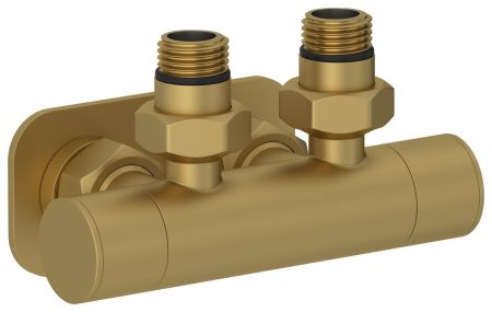 Вентиль 2х1/2" угловой скрытый-скрытый EU50 (Матовое ЗОЛОТО), артикул 032-1416-1234