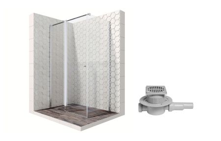 Душевой уголок Ambassador Nord 13011107-MA1, прямоугольный, точечный трап, 120х80, артикул 13011107-MA1