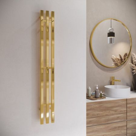 Полотенцесушитель электрический Terminus Стойка TRES проф 120, золото, артикул 4670078566393