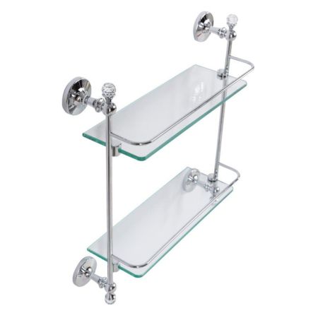 Полка стеклянная двойная подвесная ART&MAX ANTIC CRYSTAL AM-2682BSJ, артикул AM-E-2682BSJ-Do