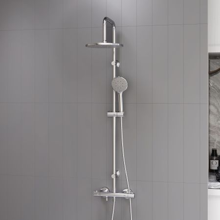 D0710500 Futura душевая система с ванно душевым ТМС смесителем, хром, артикул D0710500