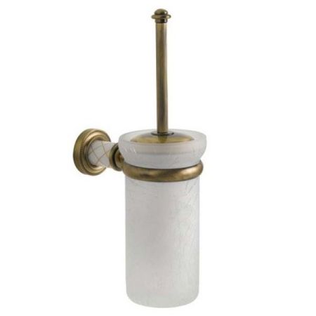 Ершик настенный (стекло) MURANO BRONZE (белое)_Комплект, артикул 10913-W-BR