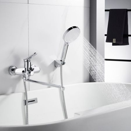 Смеситель для ванны Shevanik S4322, хром