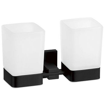 Стакан для ванной комнаты двойной Savol S-06568H, черный