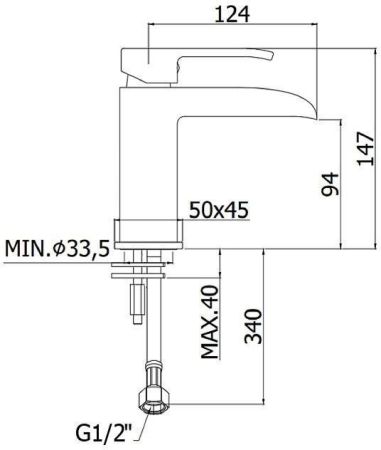 Смеситель для раковины Paffoni Level LES061CR, артикул LES061CR