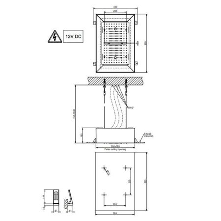 Gessi Afilo Накладная панель 300x500 для системы 57409/57411, цвет блестящая сталь