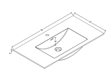 Раковина VCB-14900W из искусственного камня, цвет белый, артикул VCB-14900W