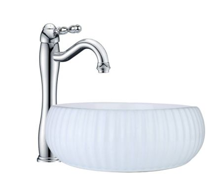 Комплект Bronze de Luxe: раковина Эмеральда 1382W со смесителем TIFFANY C912, артикул СЕТ3