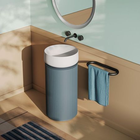 Artceram OPERA Тумба напольная под раковину  Ø40 H 72 см , 1 дверка,цвет peacock, артикул ACM042 57