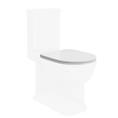 Сиденье POMPEI для напольного унитаза, белое глянцевое, артикул PO.seat.01\WHT