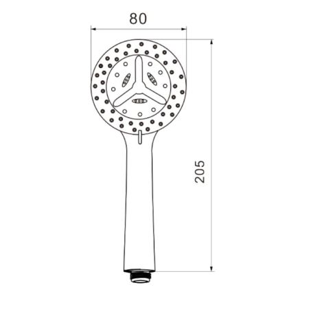 Лейка для душа D-Lin D61023, хром