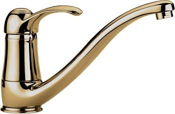 Emmevi Harmony, однорычажный кухонный смеситель (поворотный излив 22 см), без донного клапана, цвет бронза