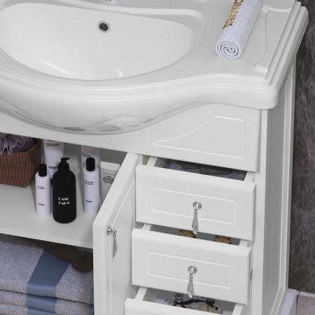 Тумба с раковиной Клио 85 Opadiris Белый матовый Тумба с раковиной Клио 85 Opadiris Белый матовый