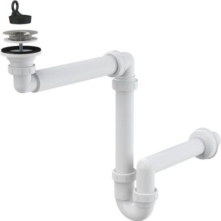 Сифон для раковины ALCAPLAST  A413 (белый), шт, артикул A413