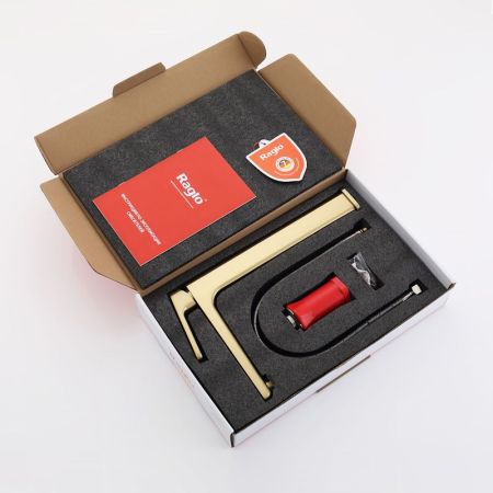 Смеситель для раковины высокий Raglo R51.15.03, золотой сатин