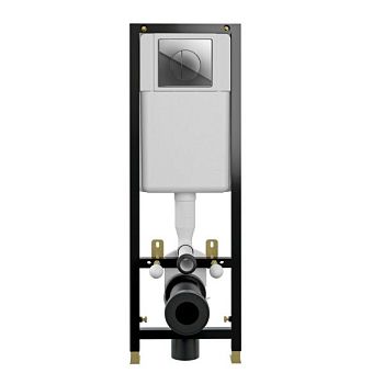 Инсталляция Cersanit  BLACK 35 для унитаза механическая кнопка LEON пластик хром глянцевый (S-IN-BLACK-Cg-w)