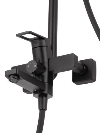 Душевая система WONZON & WOGHAND FRAME, Черный матовый (WW-88739010-MB), артикул WW-88739010-MB