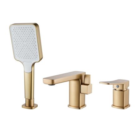 Смеситель на борт ванны Shevanik S9912G, золотой сатин, артикул S9912G