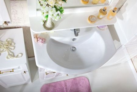 Зеркало Бриклаер Анна Лаура 75 с подсветкой Белое